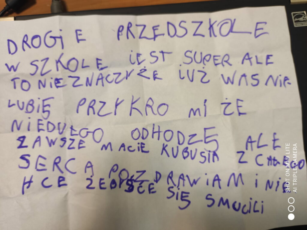 Natolin - dobre przedszkole - Chatka, to jest miejsce, gdzie Dzieci listy piszą:)