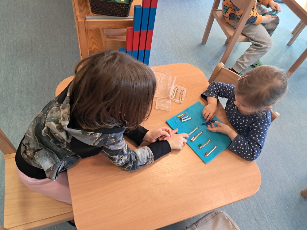 Sześciolatka oraz czterolatka dodawania przy dodawaniu na
konkrecie